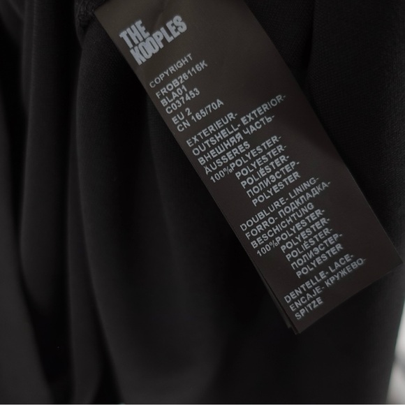 NWT The Kooples Black Sleeveless V-Neck Midi Dress Size M - Picture 9 of 13